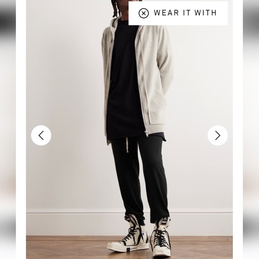 RICK Owens Cashmere joggers Fogachine SS2022 XS in EUC